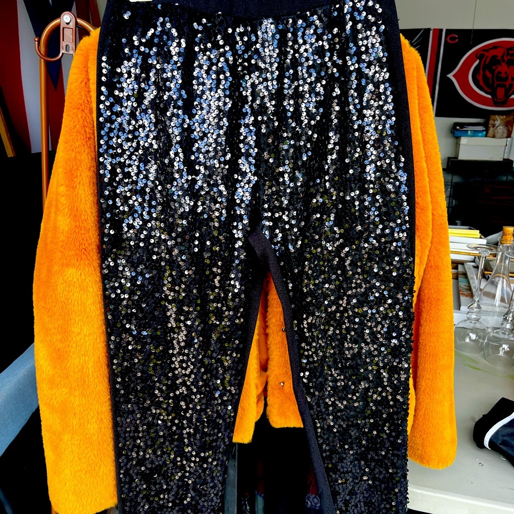 SHEIN Black Sequin Pants | Medium Size